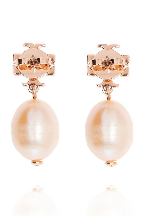 Tory burch rose discount gold pearl earrings